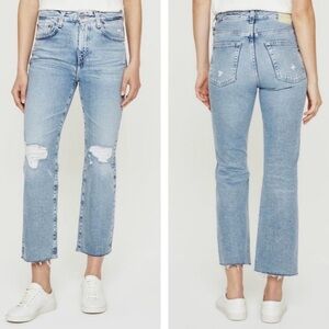 AG Adriano Goldschmied Women’s Kinsley High Rise Pop Crop Jeans Size 24